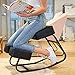 Sleekform Ergonomic Kneeling Chair - Rocking Desk Stool for Comfortable Home Office Posture Support - Metal, Heavy Duty, Easy to Clean Cushions
