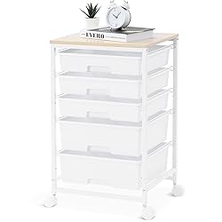 SYKIARIOL Utility Cart with 5 Drawers,Storage