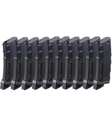 Amoeba AM4 Airsoft Magazines - Pack Of 5, 250-Round Capacity, For AM-016, AM-009, AM-013 Rifles