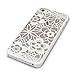 iPhone SE Case, GreatShield TACT Series Design Pattern Rubber Coating Slim Fit Hard Case Cover for Apple iPhone SE / 5S / 5 (Flora - White)