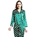 Womens Silk Satin Pajamas Set Sleepwear Loungewear Green 2XL