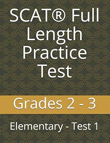 SCAT® Full Length Practice Test: Elementary - Test 1 in Dubai - UAE ...