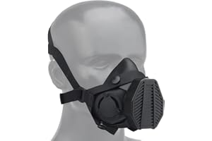 OAREA Tactical Respirator Mask Half Face Gas Mask Replaceable Filter for Military Hunting Airsoft Paintball CS Game Equipment