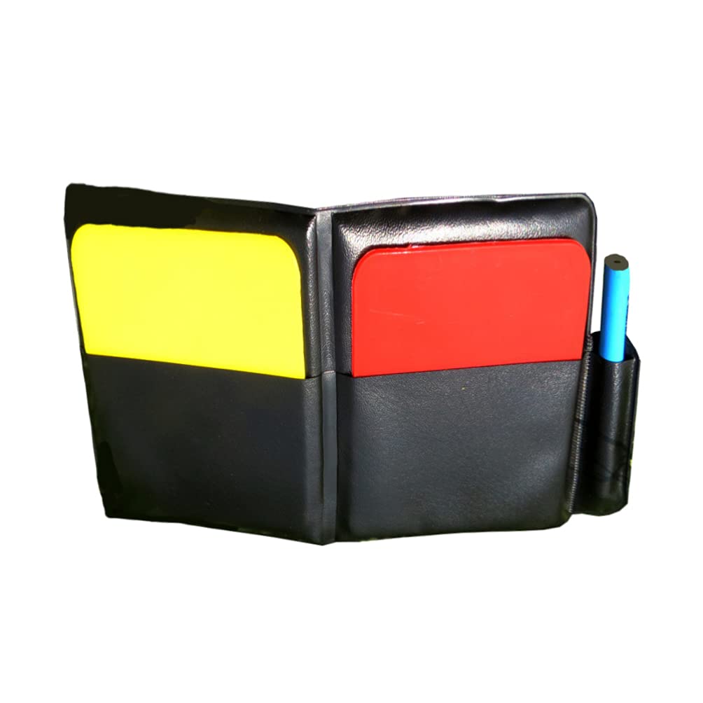 IMIKEYA Red Yellow Set Referee Set Football Soccer Referee Card Sets Warning Referee Red and Yellow Cards with Wallet Score Sheets for Football Soccer