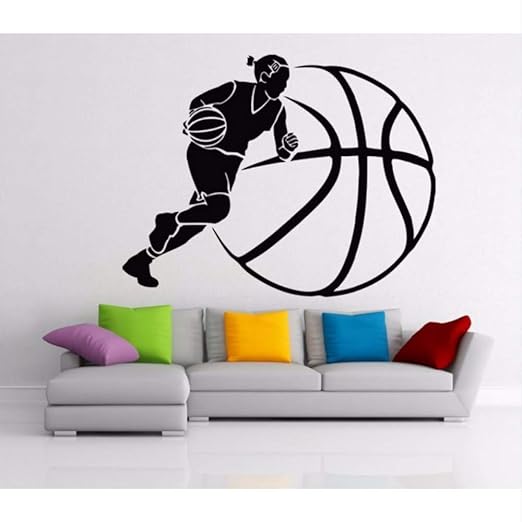 Etiqueta de la pared Baloncesto Deportes Decoración de Pared Arte ...