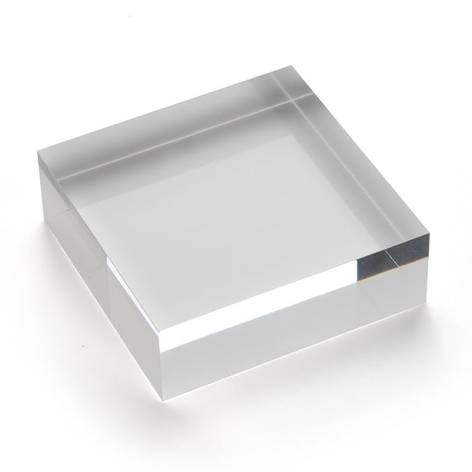 Acrylblock 75x75x25mm transparent, rundum glänzend polierte Seitenkanten/Acryl / Acrylglas - Zeigis®