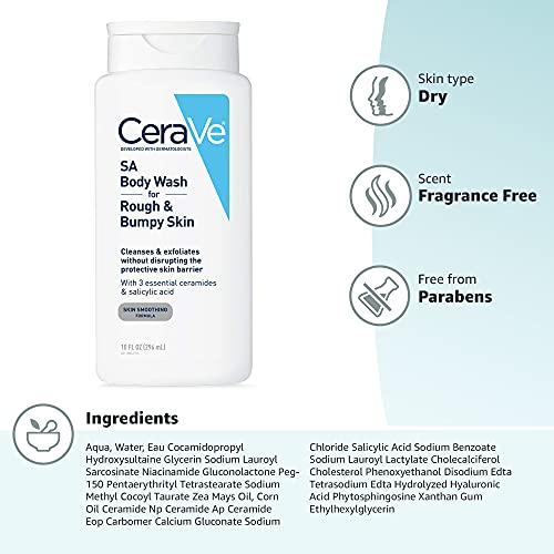 CeraVe Body Wash with Salicylic Acid Fragrance Free Body Wash to
