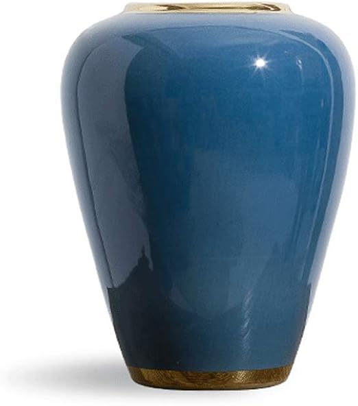 Amazon.com: Jarrón de cerámica para decoración, diseño de flor de arcilla azul, para salón o sala de estar: Home \u0026 Kitchen