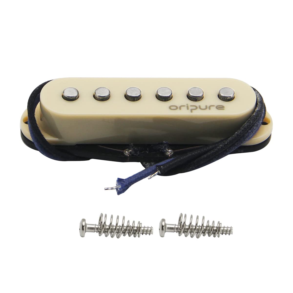 OriPure Vintage Flat-Pole Strat Pickups Alnico 5 Single Coil Pickup Cream Middle Pickups TFF566