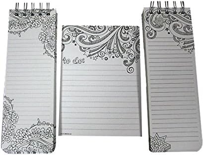 Adult Coloring Books College Ruled Spiral Notepad Artist To Do List Pad - 3/Pack 600+ Pages