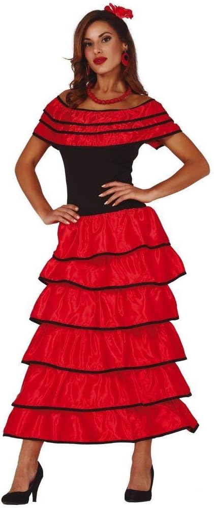 JCHPRODUCTS Flamenco Dancer Ladies Costume size M Traditional Spanish Fancy Dress Party Item