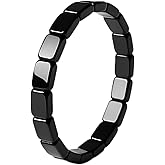 LUDKCCIR Valentines Day Gifts for Him Men, Hematite Bracelet Men, Restore Confidence & Your Edge Natural Hematite Stone Beaded Elastic Healing Bracelets Inspirational Jewelry Gift