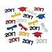Class of 2017 Graduation Party Decorations - Cupcake topper Food/Appetizer Picks (72 pcs) and Confetti
