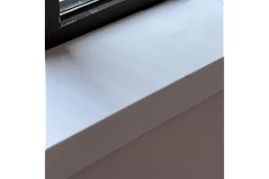 Window Sill Guard with White Tile Finish, Water/Oil Proof Bay Windows Edge Protector Plate, Home Window Ledge Cover for Bathr