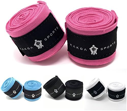 Kakoa Sports Boxing Hand Wraps - Mexican Style (Stretchy, Elastic), Pair | Perfect for Boxing, Kickboxing, Muay Thai, MMA | Classes, Gym, or Home Workouts | Men, Women, Kids