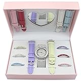 FASH Limited Rhinestone Inlaid with 7 Interchangeable Bands and 7 Bezel Covers Premium Watch Set