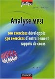 Image de Exercices de mathématiques : Analyse MPSI, 1re année - MPSI, PCSI, PTSI - Exercices et rappels de cours