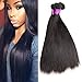 FeiBin Brazilian Straight Human Hair 3 Bundles Unprocessed Virgin Remy Hair Weave Human Bundles Weft Natural Color 16 18 20 Inch