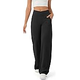 AFFOLE Wide Leg Pants for Women Loose Yoga Pants with Pockets Petite/Regular/Tall Stretch Casual Lounge Pants