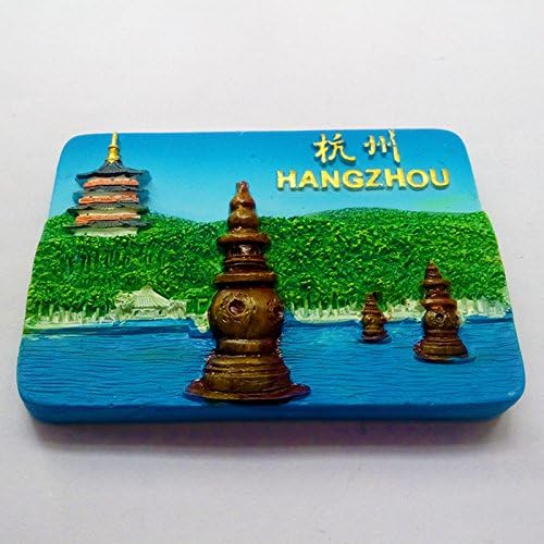 China hangzhou west lake just creative characteristic tourist souvenirs household decorations 3D polyresin Fridge Magnet