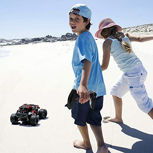 Remote Control Car, RC Truck 4X4 Off Road-All Terrain, 1/18 Scale 2.4Ghz 36+KM/H High Speed Drift Car, Remote Control Truck with 2x1200mAH Rechargeable Batteries, Toy RC Car for Kids & Adults - Thumbnail 5