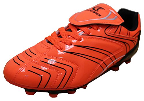 neon orange soccer cleats