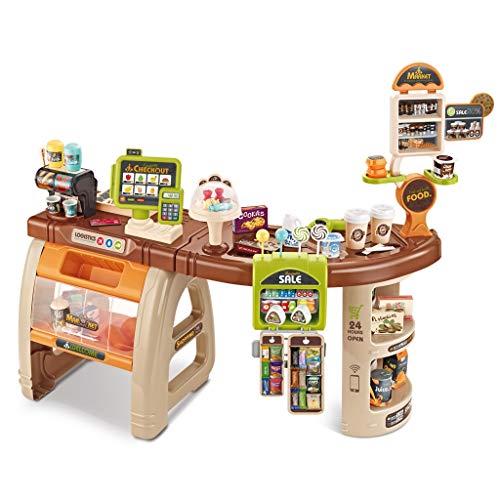 Children Grocery Store Playset, Role Play Toy Supermarket Shopping Set