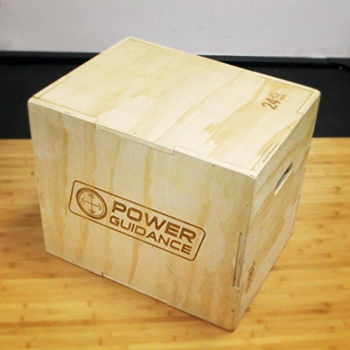 POWERGUIDANCE-Caja-pliomtrica-de-Madera-3-en-1-Ideal-para-Entrenamiento-Cruzado-Plyo-Caja-de-Madera-Plyo-Box