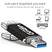 leizhan 128GB USB 3.0 Flash Drive Thumb Drives Jump Drive Storage Memory Stick Type-C/USB 2 in 1 -Black