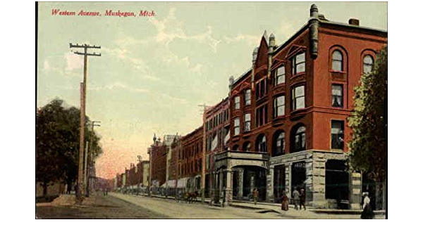 Western Avenue Muskegon Michigan Mi Original Vintage Postcard At Amazon S Entertainment Collectibles Store