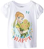 Disney Girls' Frozen Fever Happy Short-Sleeve Graphic T-Shirt