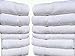 GOLD TEXTILES 12 White Economy Bath Towels Bulk (24x48 Inch) Cotton Blend for Softness-Commercial Grade Easy Care
