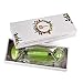 Heauty Natural Jade Stone Face Roller and Gua Sha Scraping Massage Tool for Puffy Eye Bags and Wrinkles