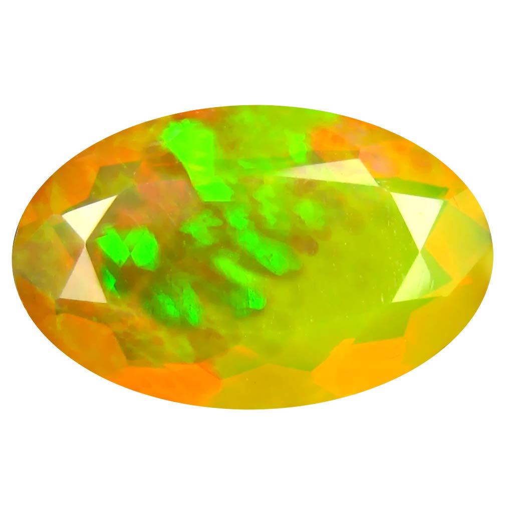 2.27 ct Oval Cut (13 x 8 mm) Un-Heated Transparent Quality Ethiopian Welo Rainbow Opal Natural Loose Gemstone