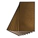 Aspect Peel and Stick Backsplash 3in x 6in Brushed Bronze Short Grain Metal Tile for Kitchen and Bathrooms (8-Pack)