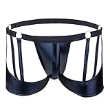 YiZYiF Men's Trunk Underwear Faux Leather Jockstraps Boyshorts Boxer Briefs