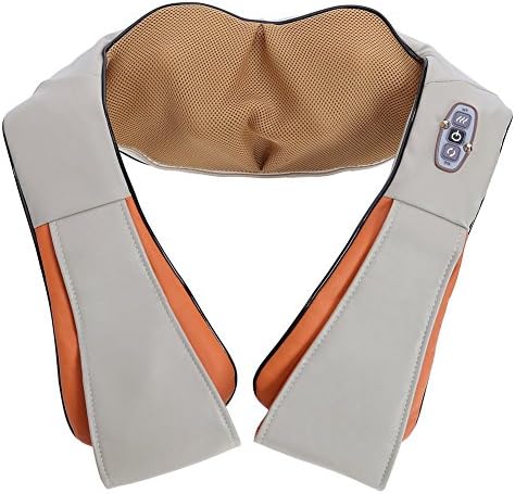Electric Neck Massager Back Kneading Machine Massage Pillow Close Fitting Professional Massage Soft and Easy to Use White For Adult