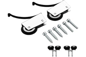 Sliding Door Rollers for Wardrobe, Glass, and Movable Doors – Quiet, Smooth-Gliding Steel Pulleys with Bearings, 9 x 7 x 1.2 