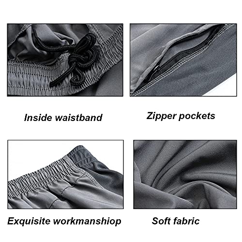 Mantimes Mannen Running Shorts 7? met rits zakken sneldrogende ademende workout atletische actieve gym shorts - Image 4