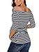 AnnAnn Womens Maternity Tunic Tops Off Shoulder 3/4 Sleeve Classic Side Ruched...
