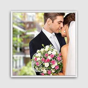 Framed Custom Canvas Wall Art for Living Room, Bedroom Canvas Prints for Home Decoration Ready to Hang - 16"x16", White Frame