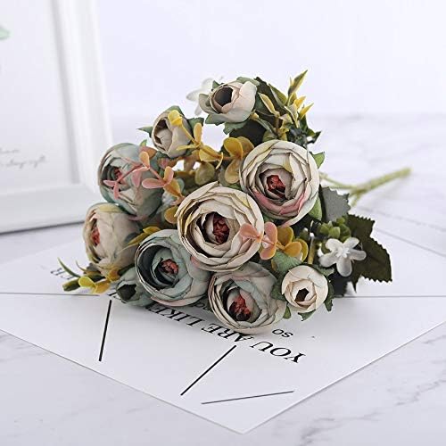 Amazon Diyデイジー椿人工花小さなバラの花嫁のブーケクリスマスパーティーの装飾フェイクフェイク花の結婚式ホームデコレーション Color Rose Navy 造花 オンライン通販