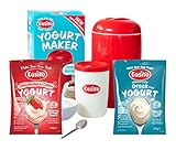 Yogurt Maker, Red + Strawberries and Cream Greek Yogurt Starter