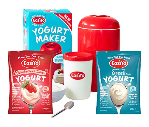 Yogurt Maker, Red + Strawberries and Cream Greek Yogurt Starter