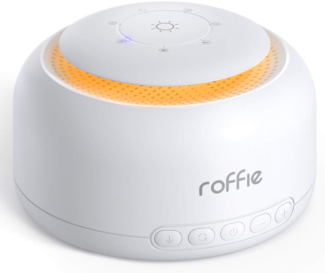 White Noise Machine, Roffie Sleep Sound Machine with Touch Night Light