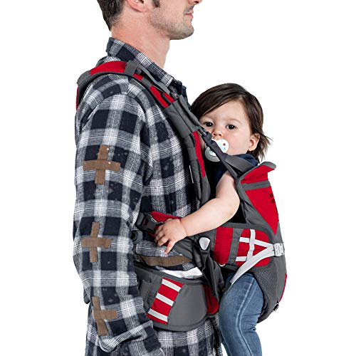 Mission Critical Baby Carrier - System 02 - Baby Carrier for Men - Front & Back Carrier (Adventure Red)