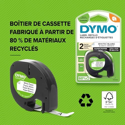 LetraTag LT-100H étiqueteuse portative | Imprimante d'étiquettes Autocollant Thermique sans Encre | avec Clavier ABC