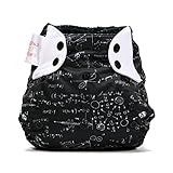YOFIT Reusable Cloth Diaper Cover Baby Nappy with Adjustable Snap - One Size (Black)