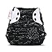 YOFIT Reusable Cloth Diaper Cover Baby Nappy with Adjustable Snap - One Size (Black)