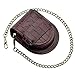 TOOGOO Vintage Leather Chain Pocket Watch Holder Storage Case Box Red Brown